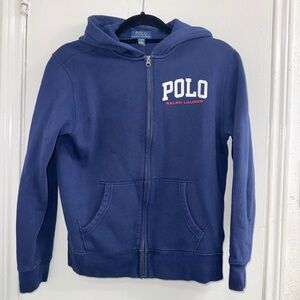 Polo by Ralph Lauren Logo Fleece Full-Zip Hoodie size LG 14-16 boys